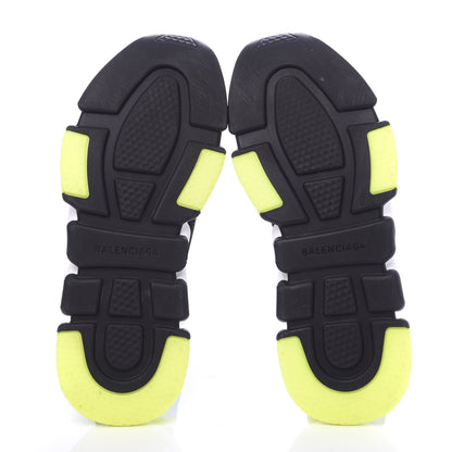 Balenciaga Neoprene Knit Womens Speed Cuffed Sneakers 40 Black White Yellow Fluo 5 of 9