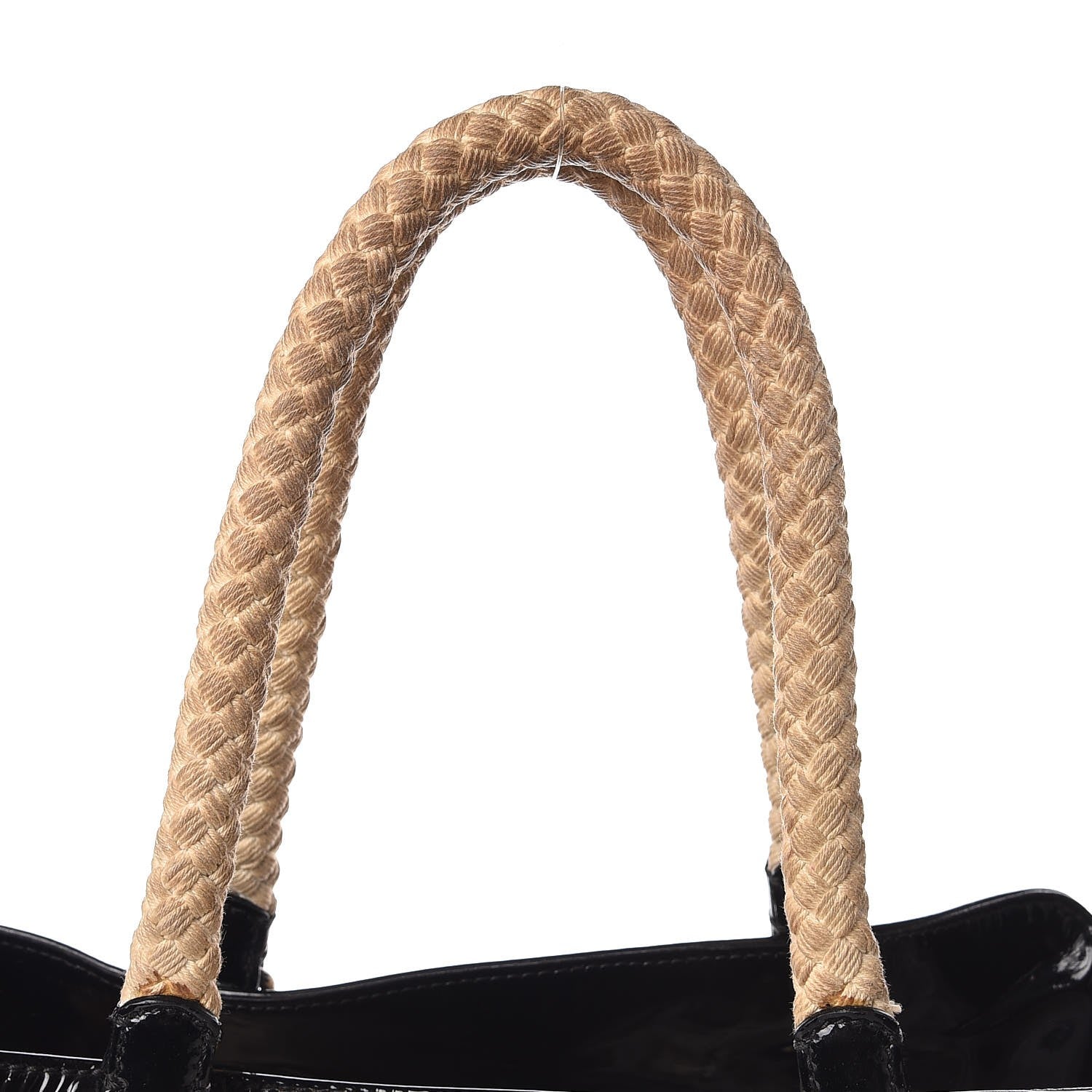Fendi Canvas Patent Grommet De Jour Tote Natural 14 of 22