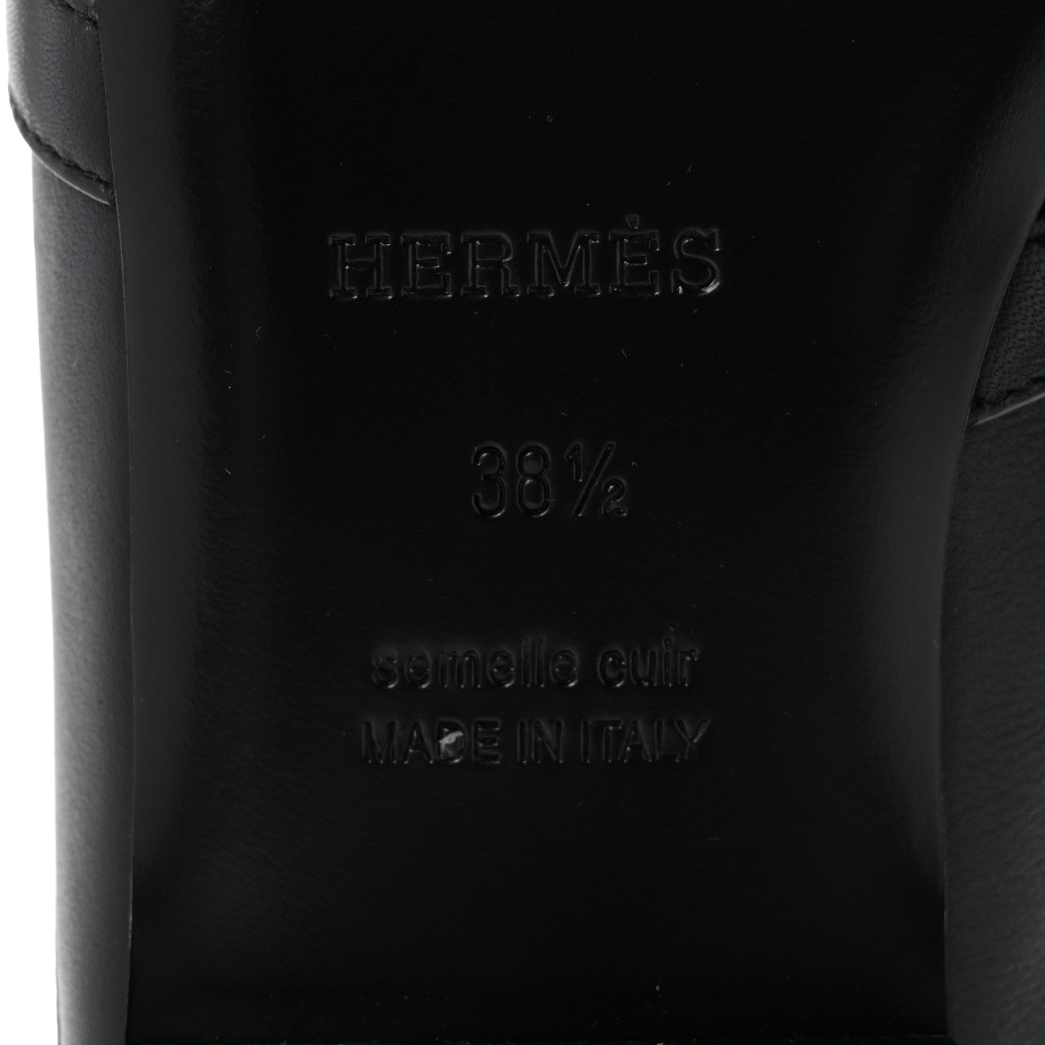 Hermes Calfskin Fringe Oz Mules 38.5 Black 7 of 10