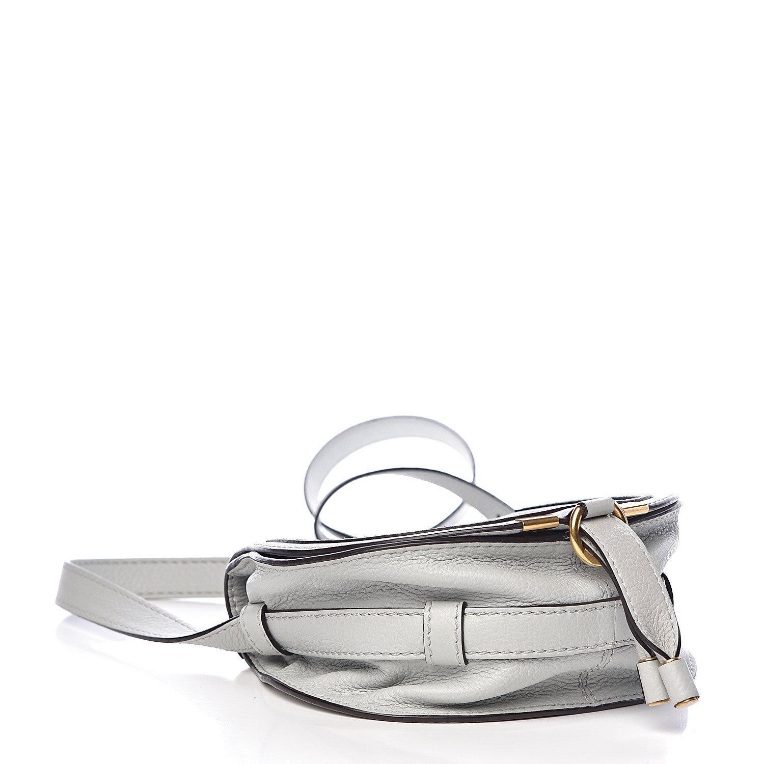Chloe Calfskin Mini Marcie Round Crossbody Bag Airy Grey 4 of 10