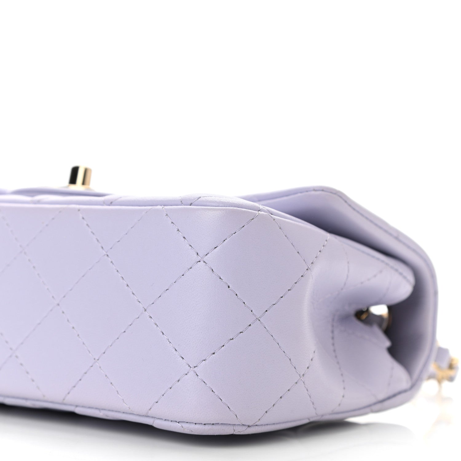 Chanel Lambskin Quilted Mini Rectangular Flap Light Purple 9 of 10
