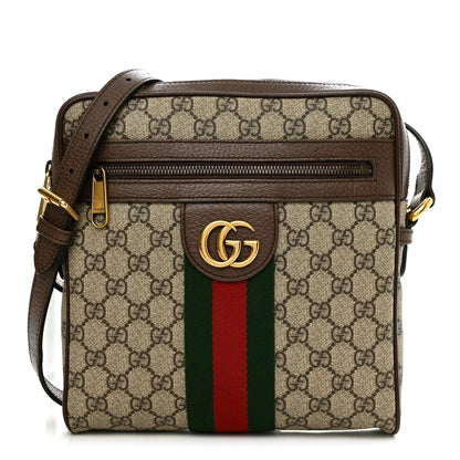 Gucci GG Supreme Monogram Web Small Ophidia Messenger Bag Brown 1 of 12
