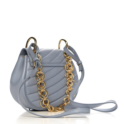 Chloe Calfskin Quilted Mini Drew Bijou Shoulder Bag Washed Blue 2 of 9