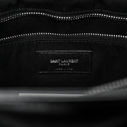 Saint Laurent Calfskin Y Quilted Monogram Large Loulou Shopper Black 7 of 9