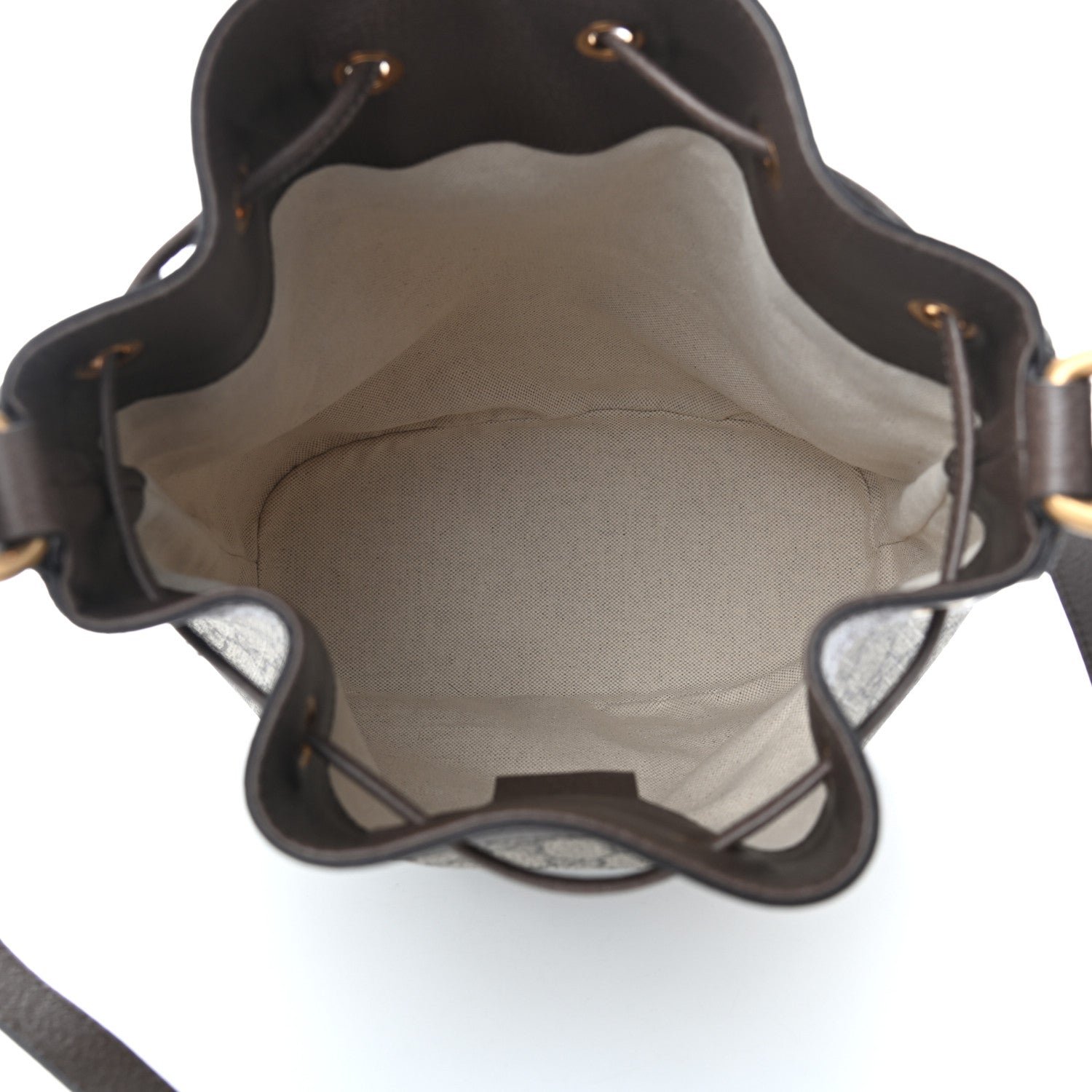 Gucci GG Supreme Monogram Web Ophidia Bucket Bag Brown 4 of 9