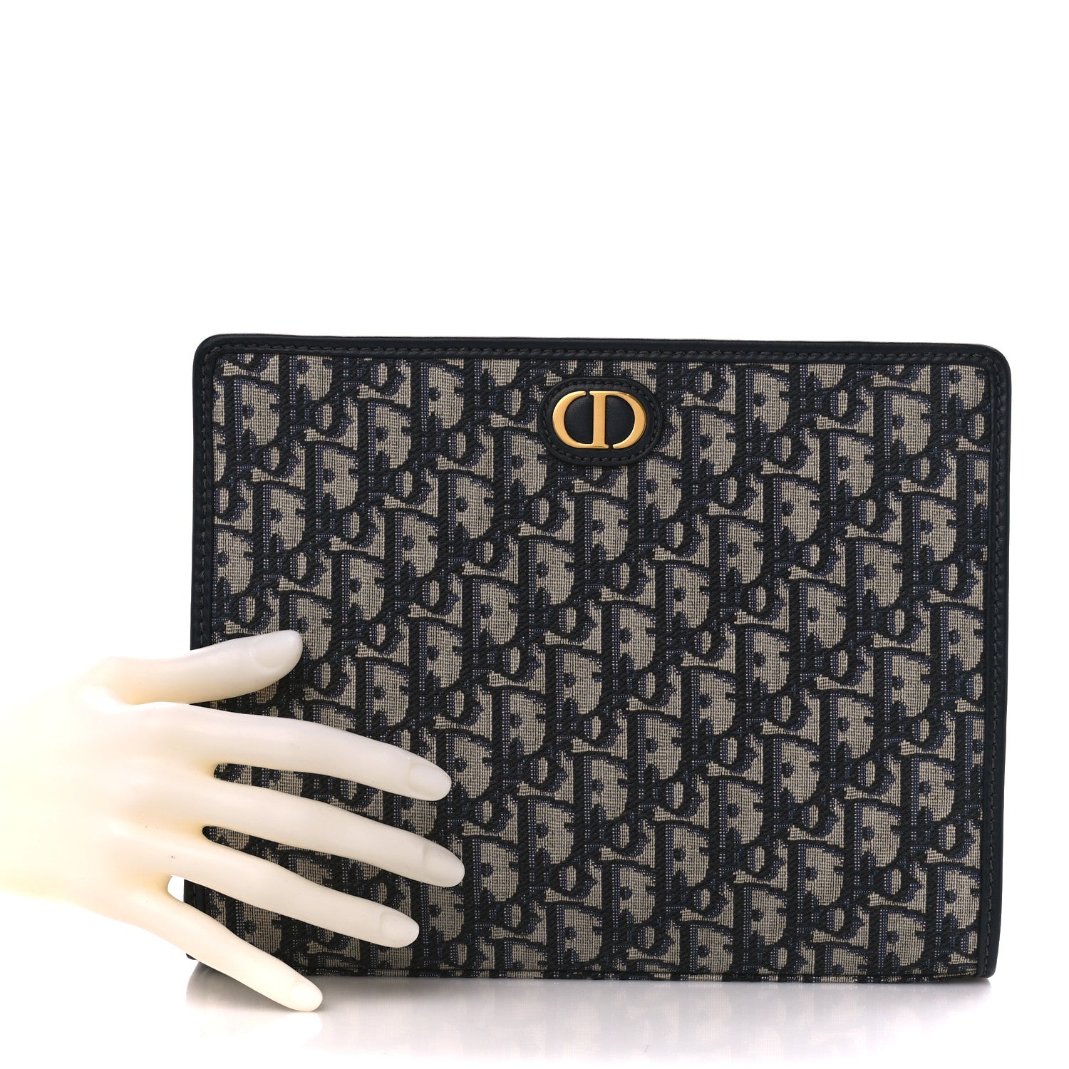 Christian Dior Oblique 30 Montaigne Pouch Blue 2 of 9