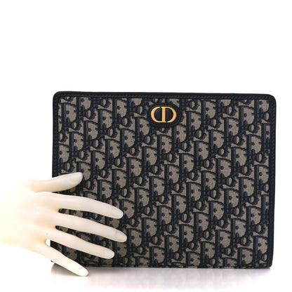 Christian Dior Oblique 30 Montaigne Pouch Blue 2 of 9