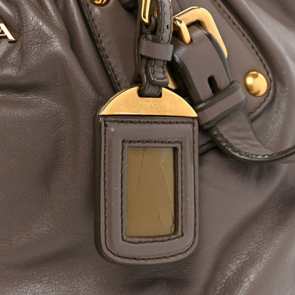 Prada Vitello Soft Calfskin Shopping Satchel Bambu 9 of 10