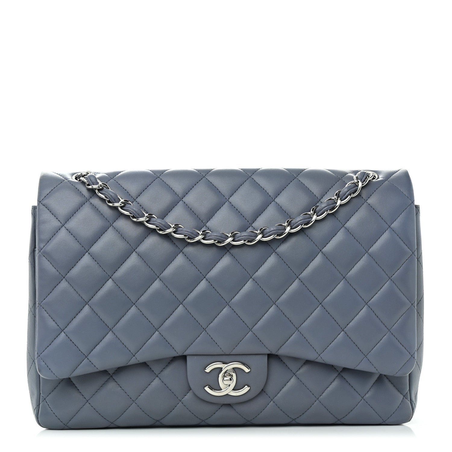 Chanel Lambskin Quilted Maxi Double Flap Light Purple 1 of 13