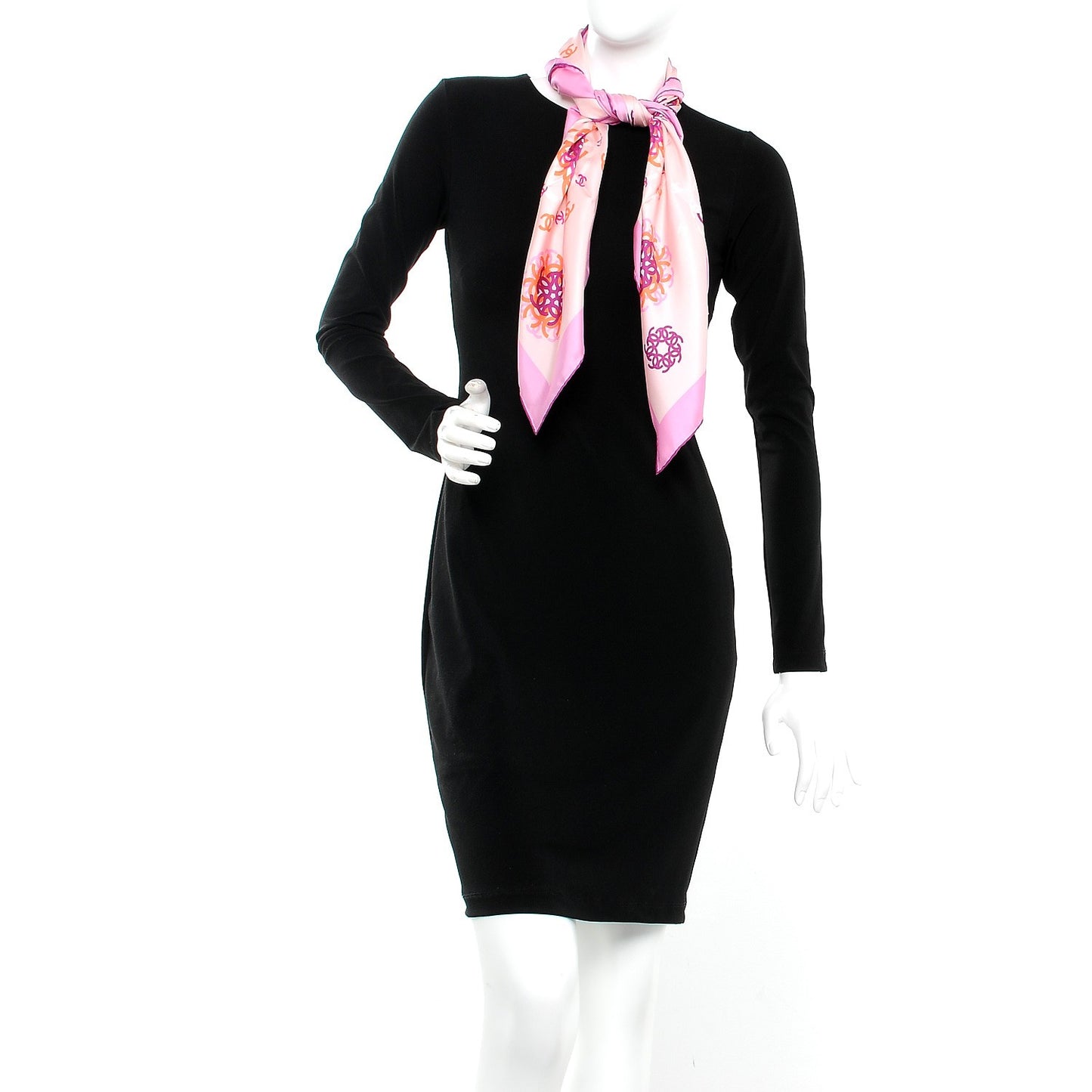 Silk CC Square Scarf Poudre Rose