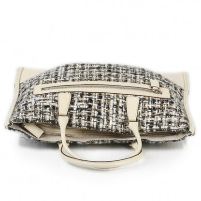 Prada Tweed Vitello Flat Tote 4 of 9