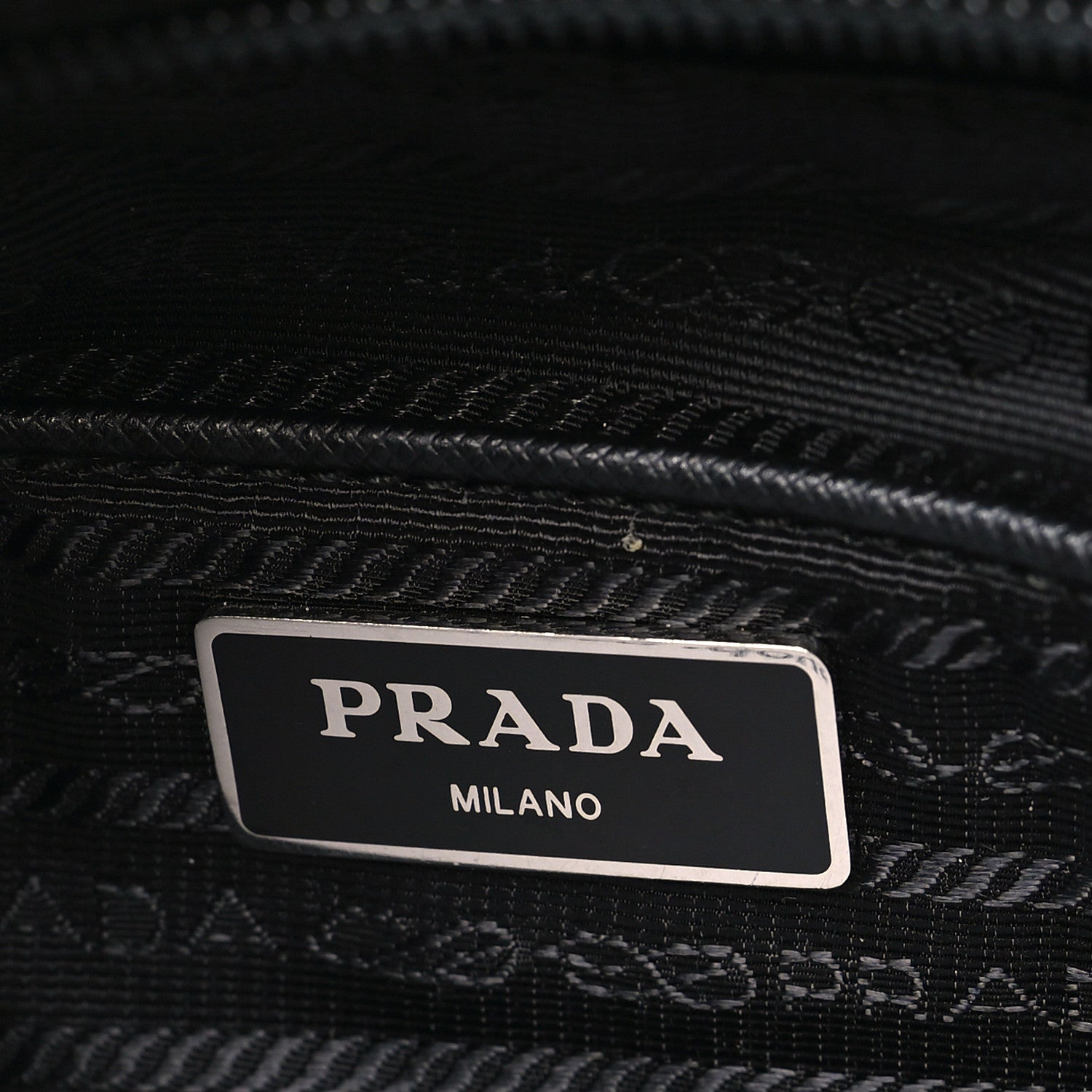 Prada Tessuto Nylon Saffiano Double Buckle Messenger Shoulder Bag Black 6 of 11