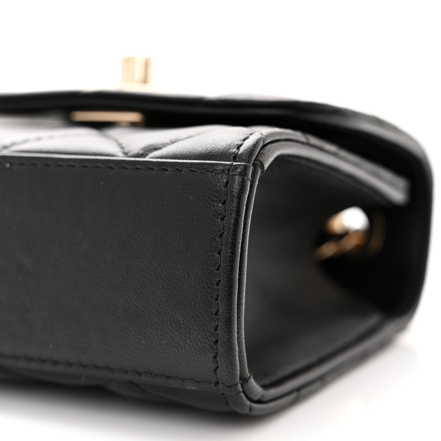 Lambskin Quilted Mini Trendy CC Chain Wallet Black