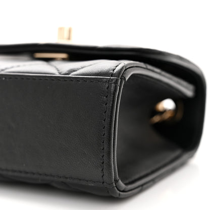 Chanel Lambskin Quilted Mini Trendy CC Chain Wallet Black 10 of 10