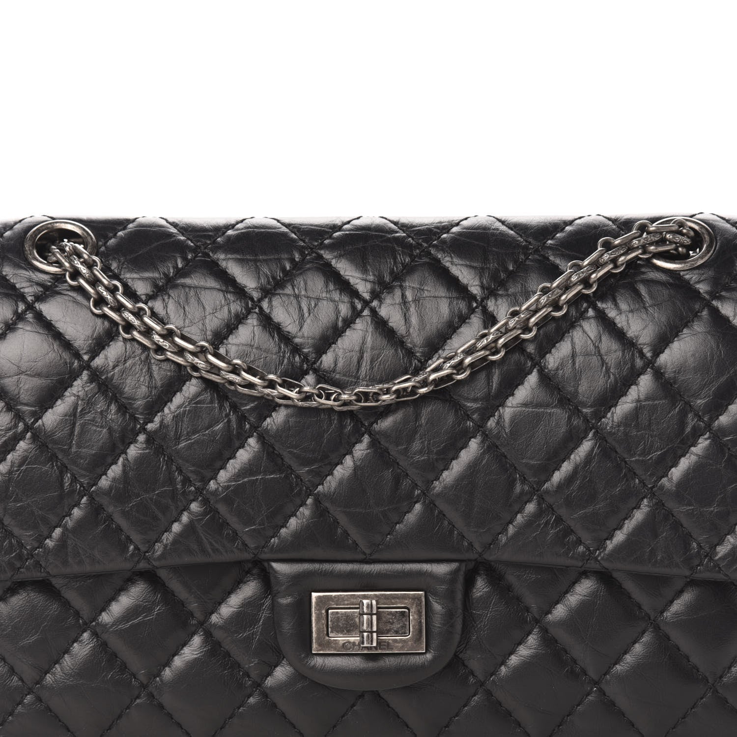 Chanel Aged Calfskin Quilted 2.55 Reissue 225 Flap Black 10 of 10