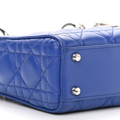Christian Dior Lambskin Cannage Mini Lady Dior Blue 9 of 10