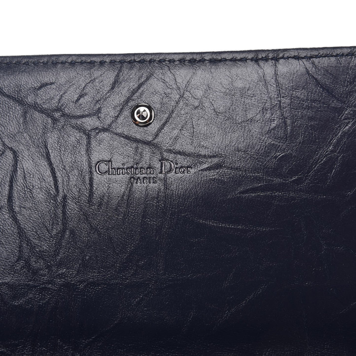 Lambskin Diorama Croisiere Wallet Dark Marine