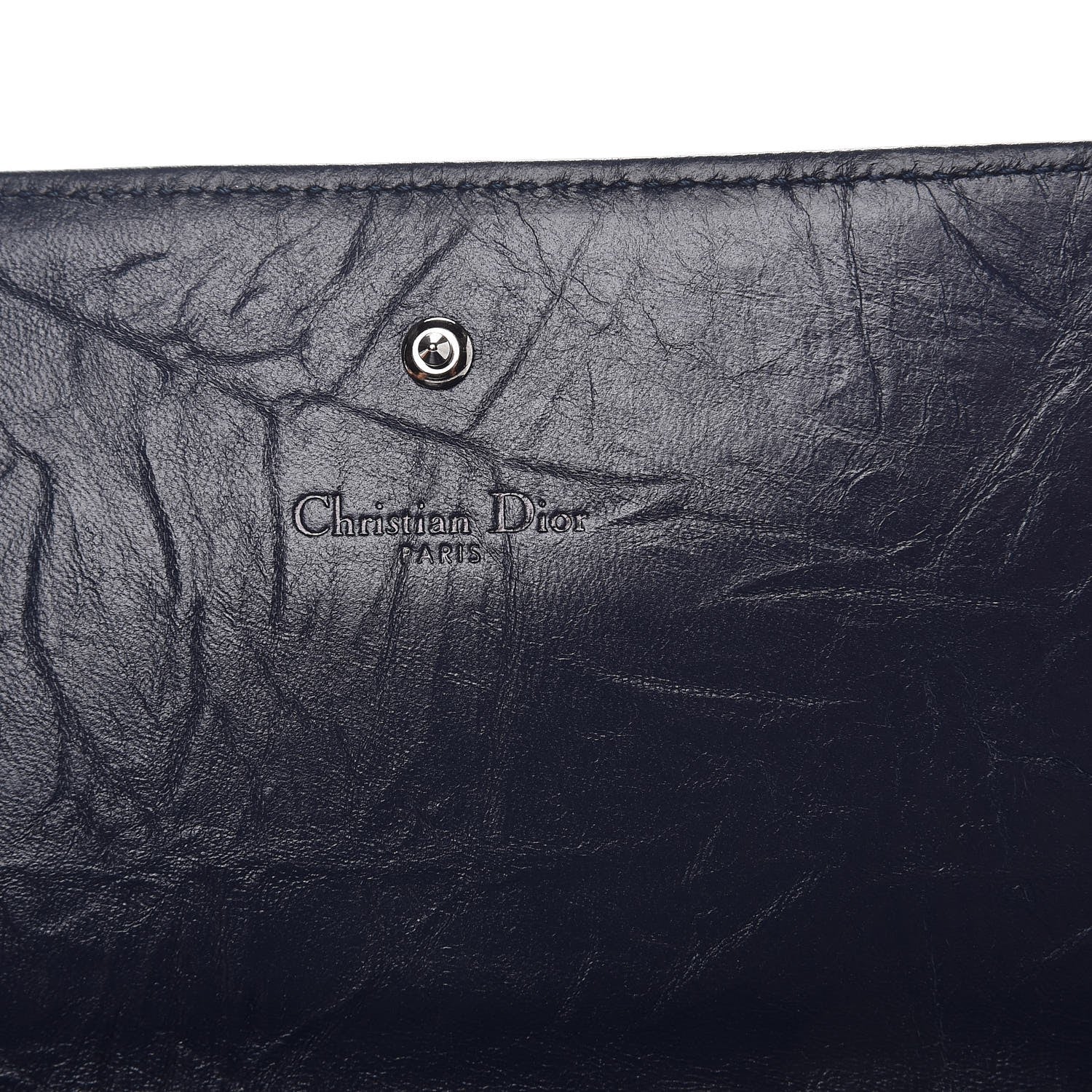 Christian Dior Lambskin Diorama Croisiere Wallet Dark Marine 6 of 10