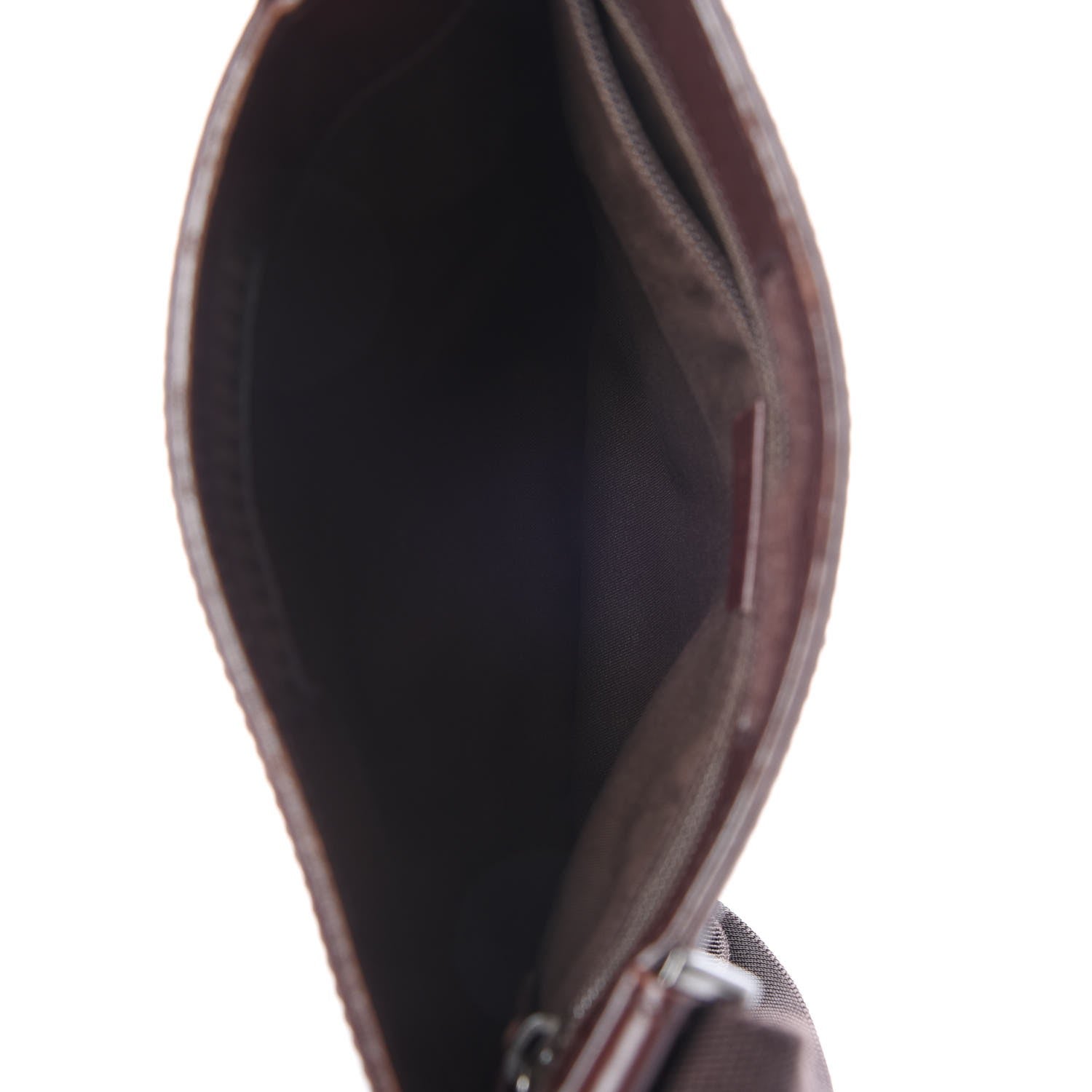 Gucci Guccissima Medium Flat Messenger Bag Dark Brown 8 of 10