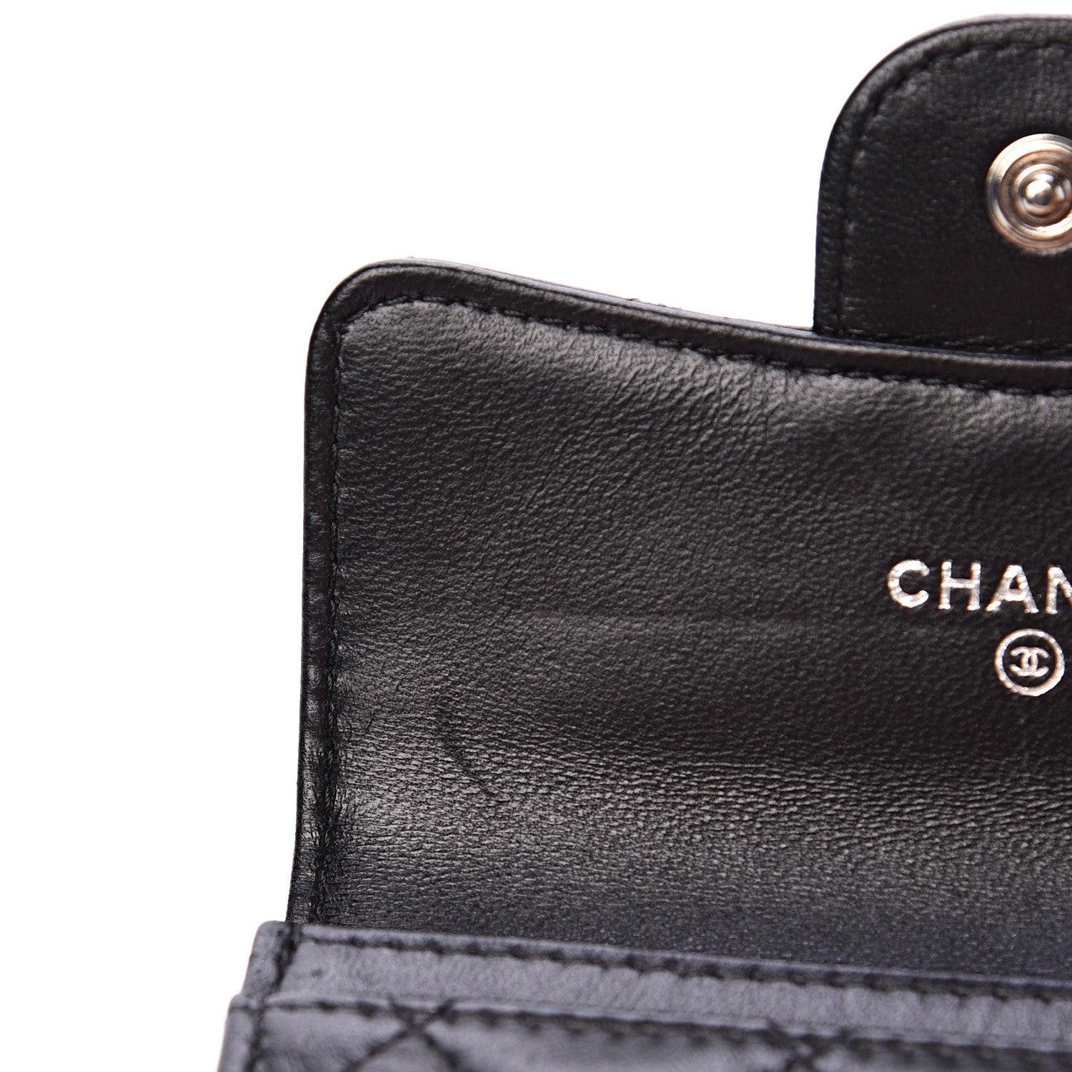 Chanel Lambskin Quilted Flap Card Holder Black 9 of 12