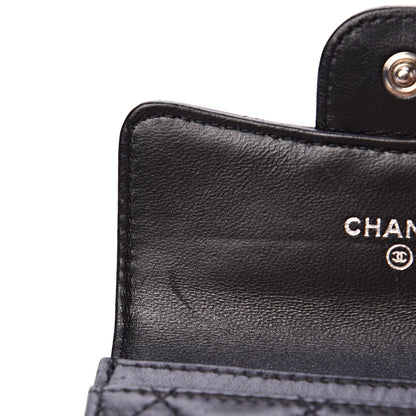 Chanel Lambskin Quilted Flap Card Holder Black 9 of 12