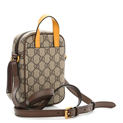 Gucci GG Supreme Monogram Mini Neo Vintage Double Zip Messenger Bag Beige New Acero Crop 3 of 10