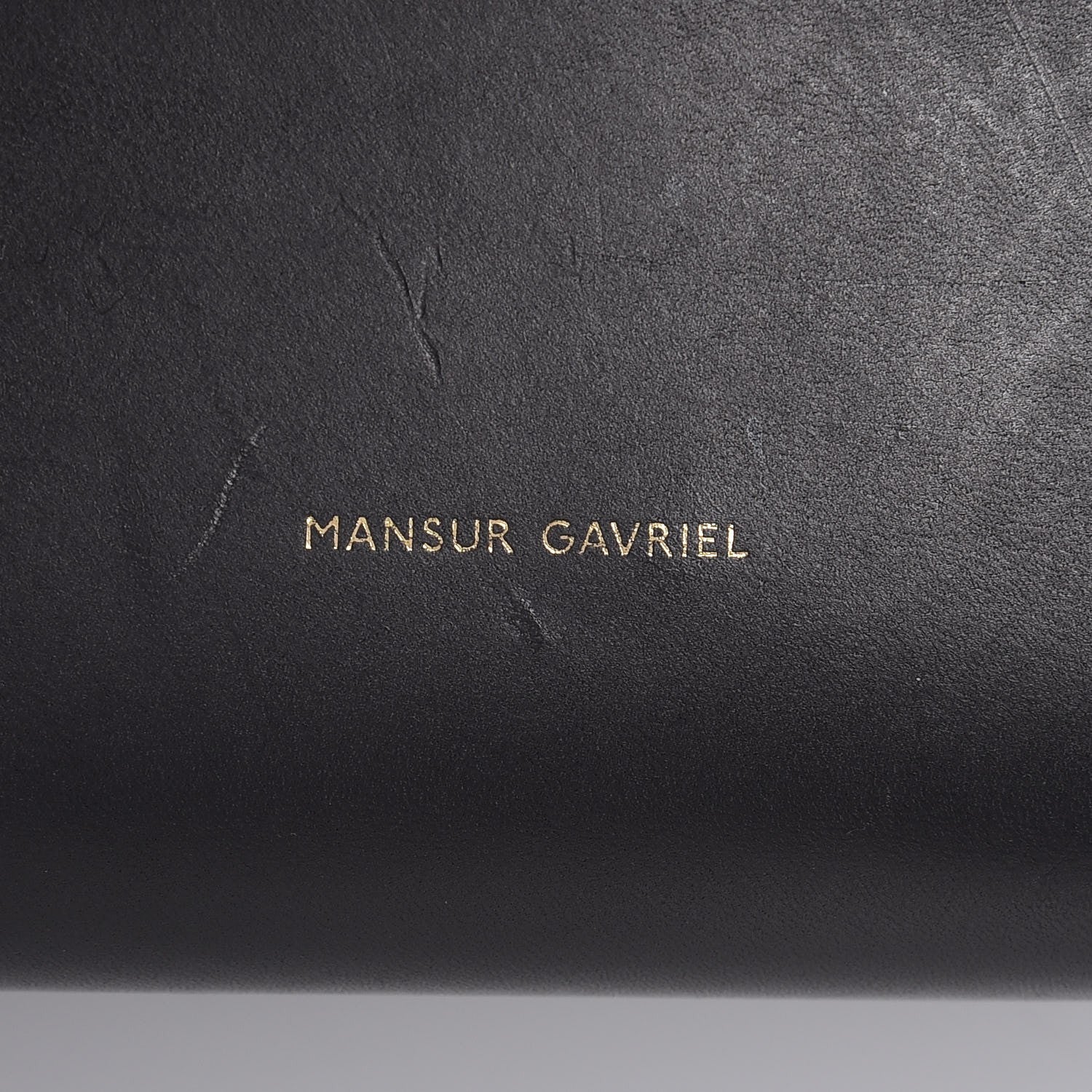 Mansur Gavriel Vegetable Tanned Calfskin Bucket Bag Black Oro 6 of 8