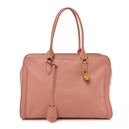 Alexander McQueen Pebbled Calfskin Large Skull Padlock Zip Around Tote Blush Pink 1 of 17