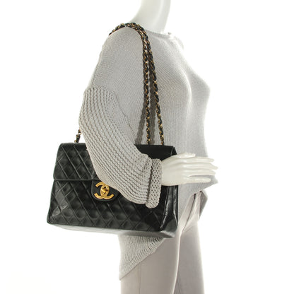 Chanel Lambskin Quilted XL Jumbo Single Flap Black 3 of 10