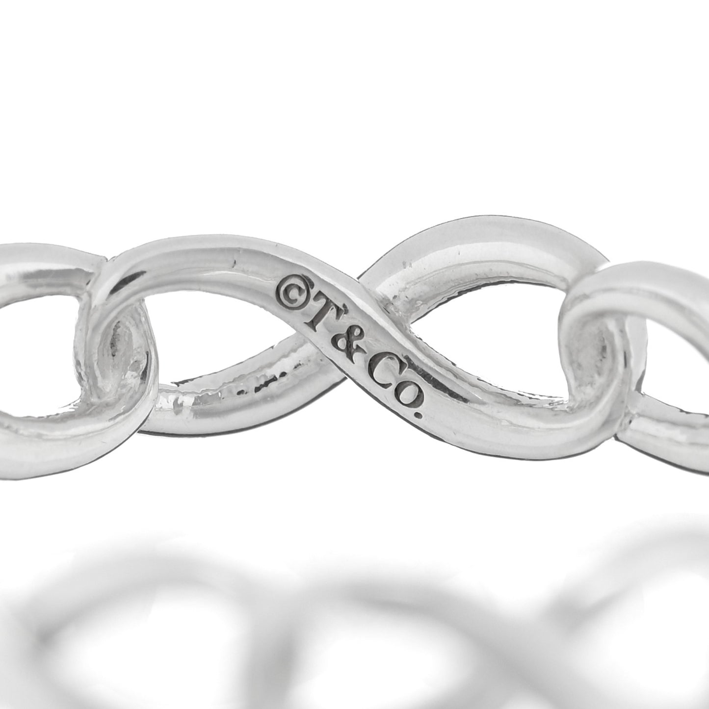 Sterling Silver Narrow Infinity Band Ring 46 3.75