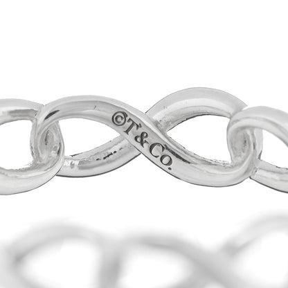 Tiffany Sterling Silver Narrow Infinity Band Ring 46 3.75 4 of 5