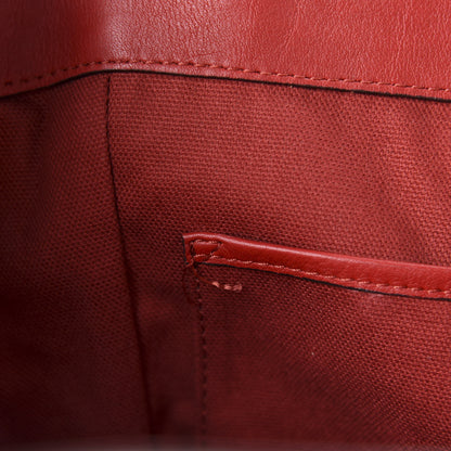 Burberry Calfskin Haymarket Check Small Canterbury Tote Red 10 of 11