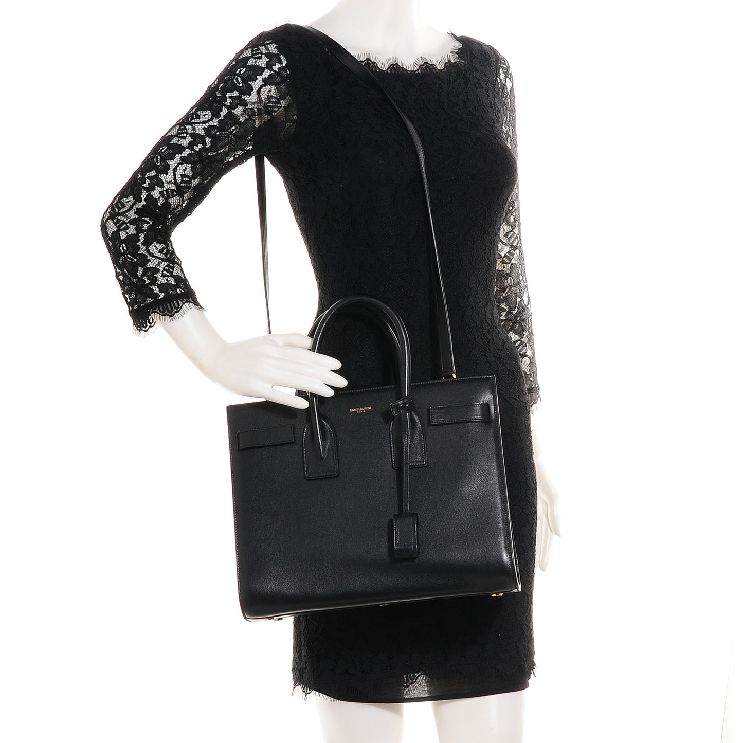 Leather Small Sac De Jour Black