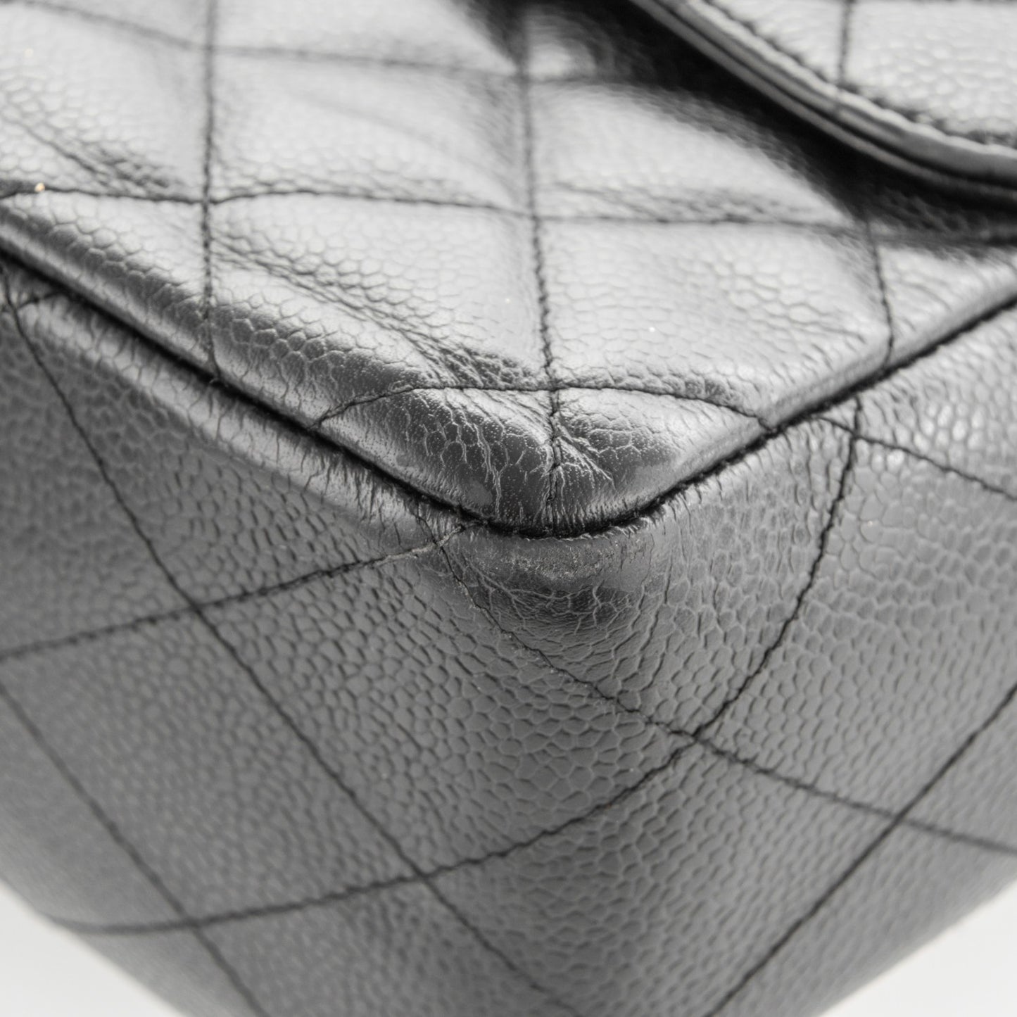Caviar Quilted Jumbo Single Flap Black