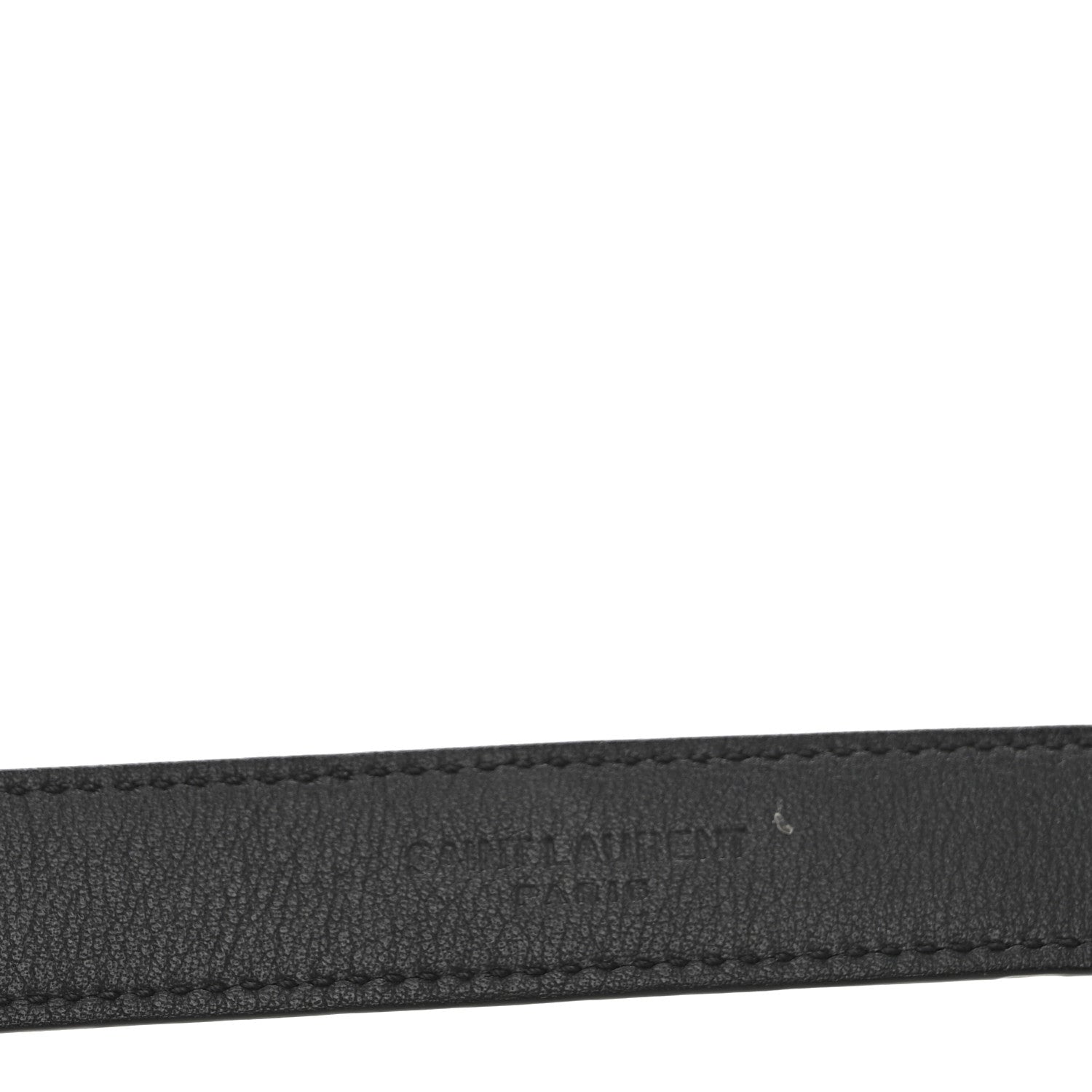 Saint Laurent Smooth Calfskin Monogram Square Buckle Belt 95 38 Black 3 of 8