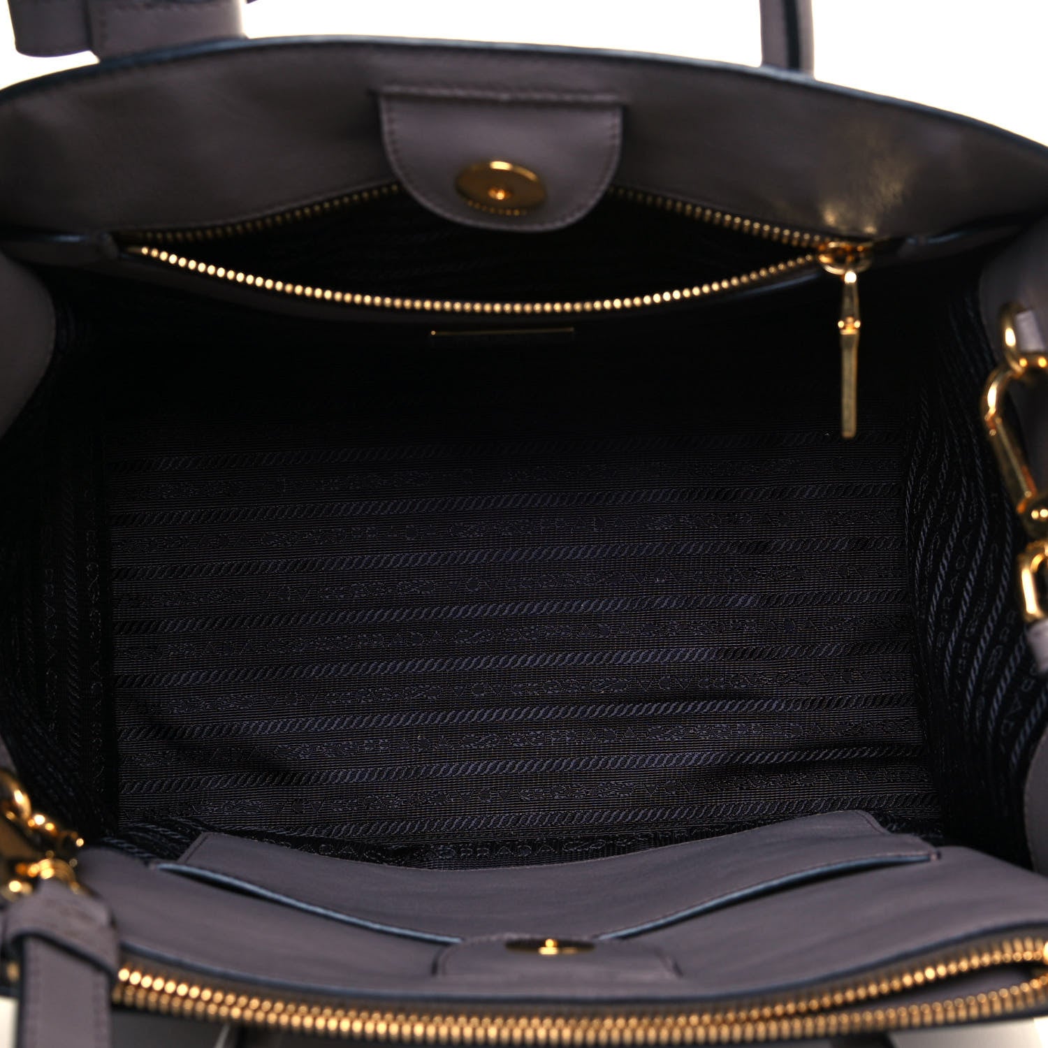 Prada Glace Calf Twin Pocket Tote Argilla 6 of 10