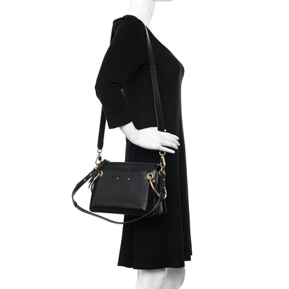 Chloe Calfskin Suede Small Roy Bag Black 2 of 16