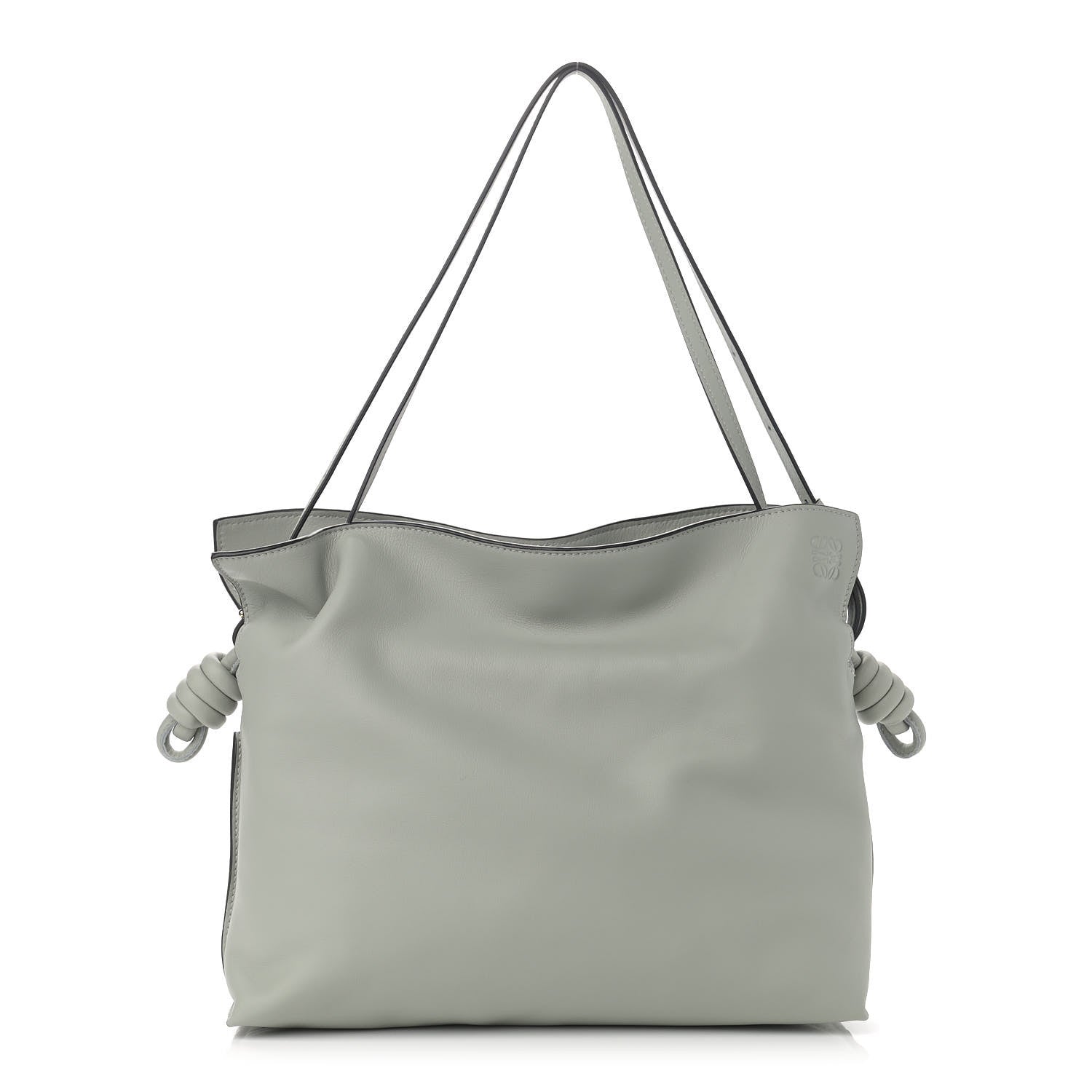 Loewe Calfskin Flamenco Knot Bag Grey 1 of 10