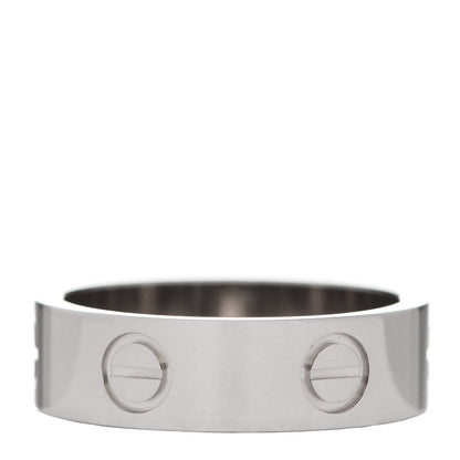 Cartier 18K White Gold 5.5mm LOVE Ring 53 6.25 3 of 5