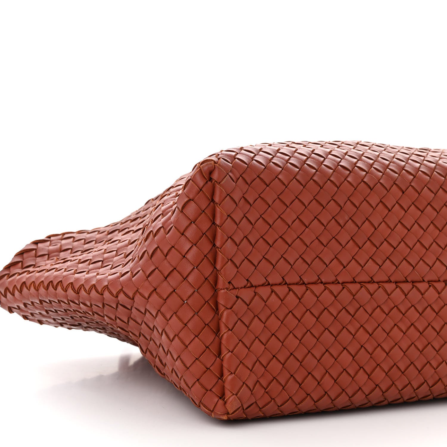 Bottega Veneta Lambskin Intreccio Medium Cabat Rust 9 of 10