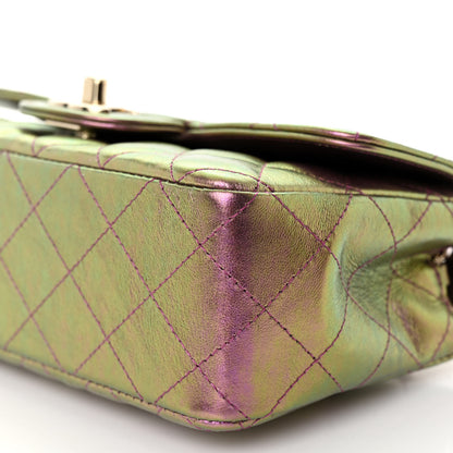 Chanel Iridescent Lambskin Quilted Mini Rectangular Flap Purple 9 of 10