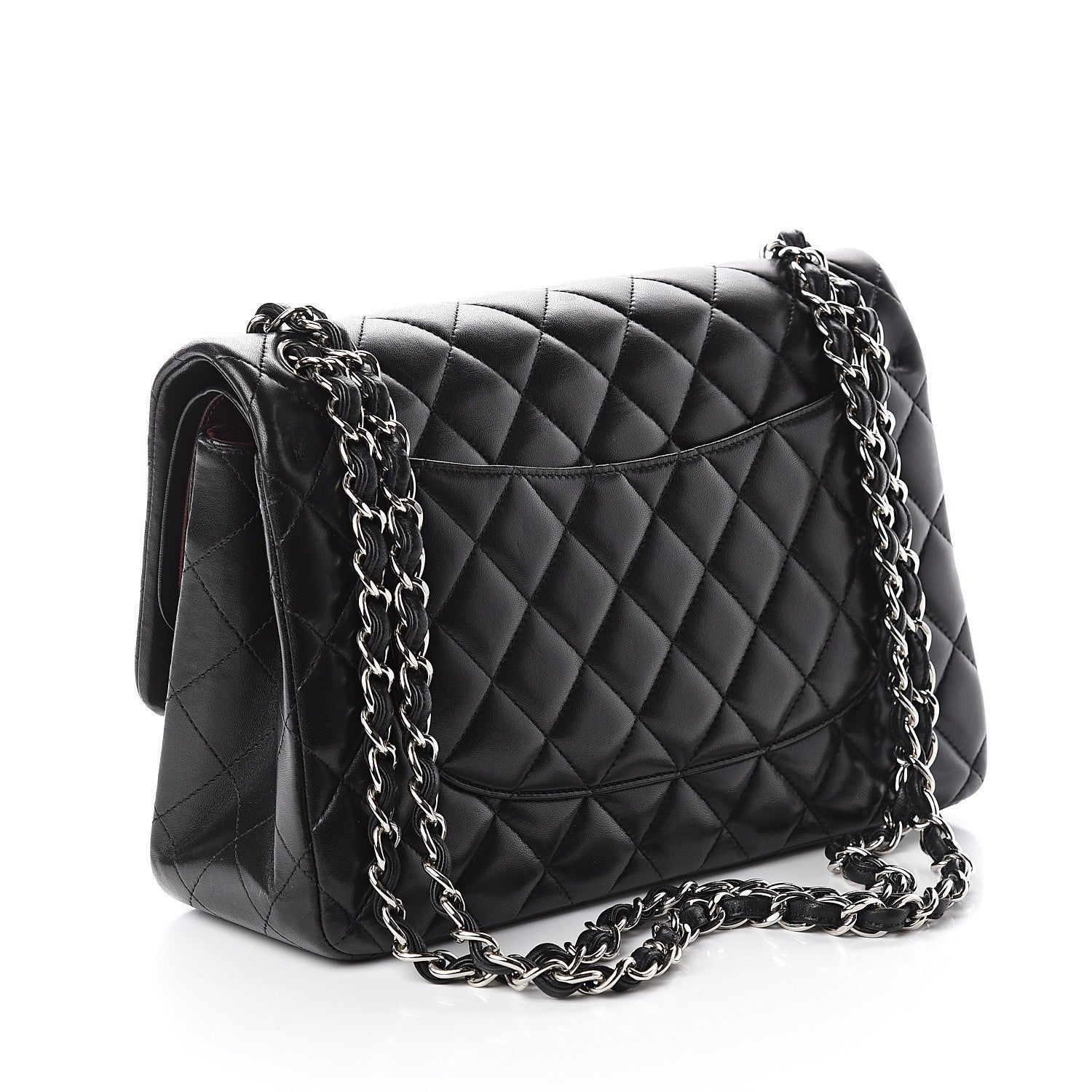 Chanel Lambskin Quilted Jumbo Double Flap Black 2 of 9