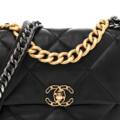 Chanel Lambskin Quilted Large Chanel 19 Flap Black 8 of 11