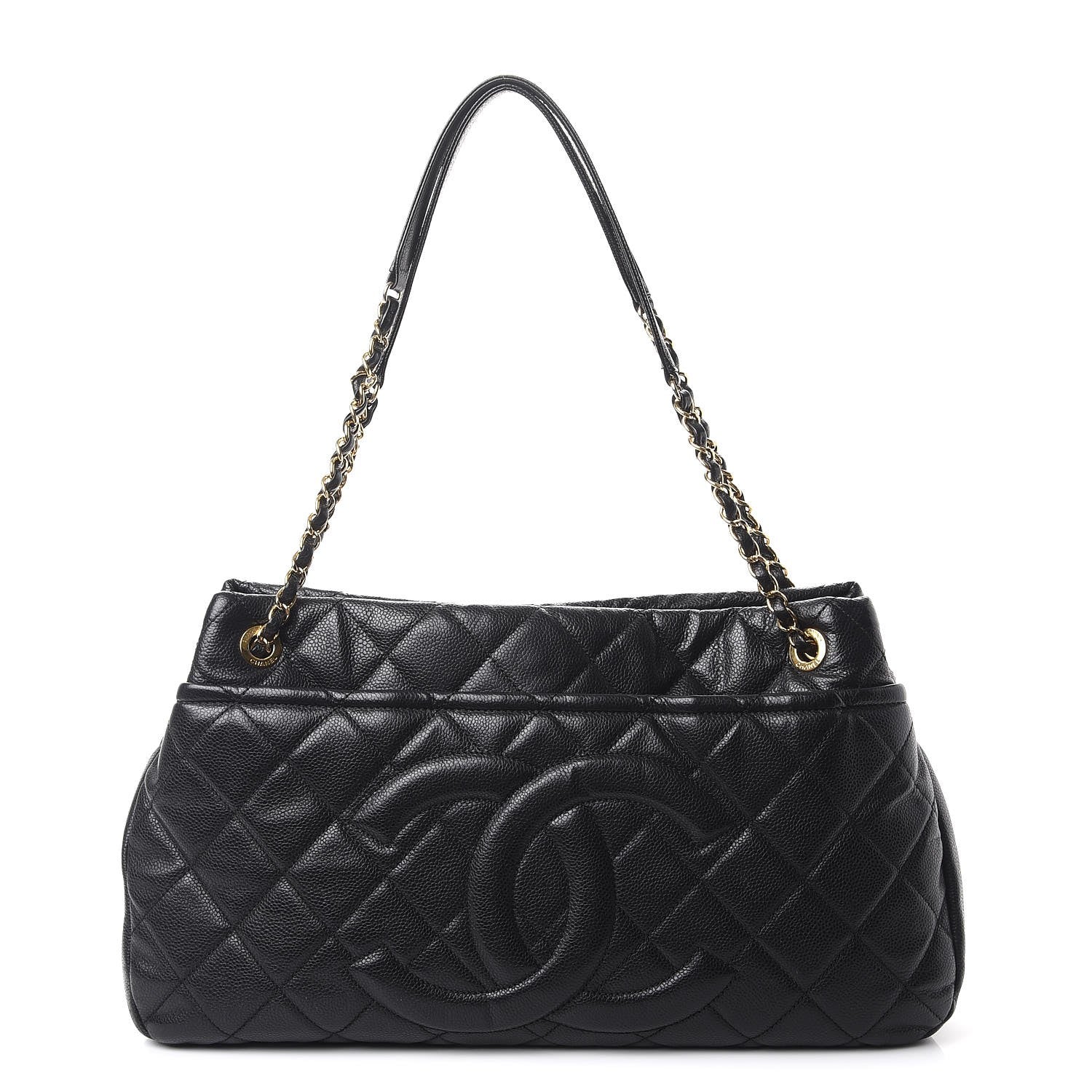 Chanel Caviar Quilted CC Timeless Soft Tote Black 1 of 7