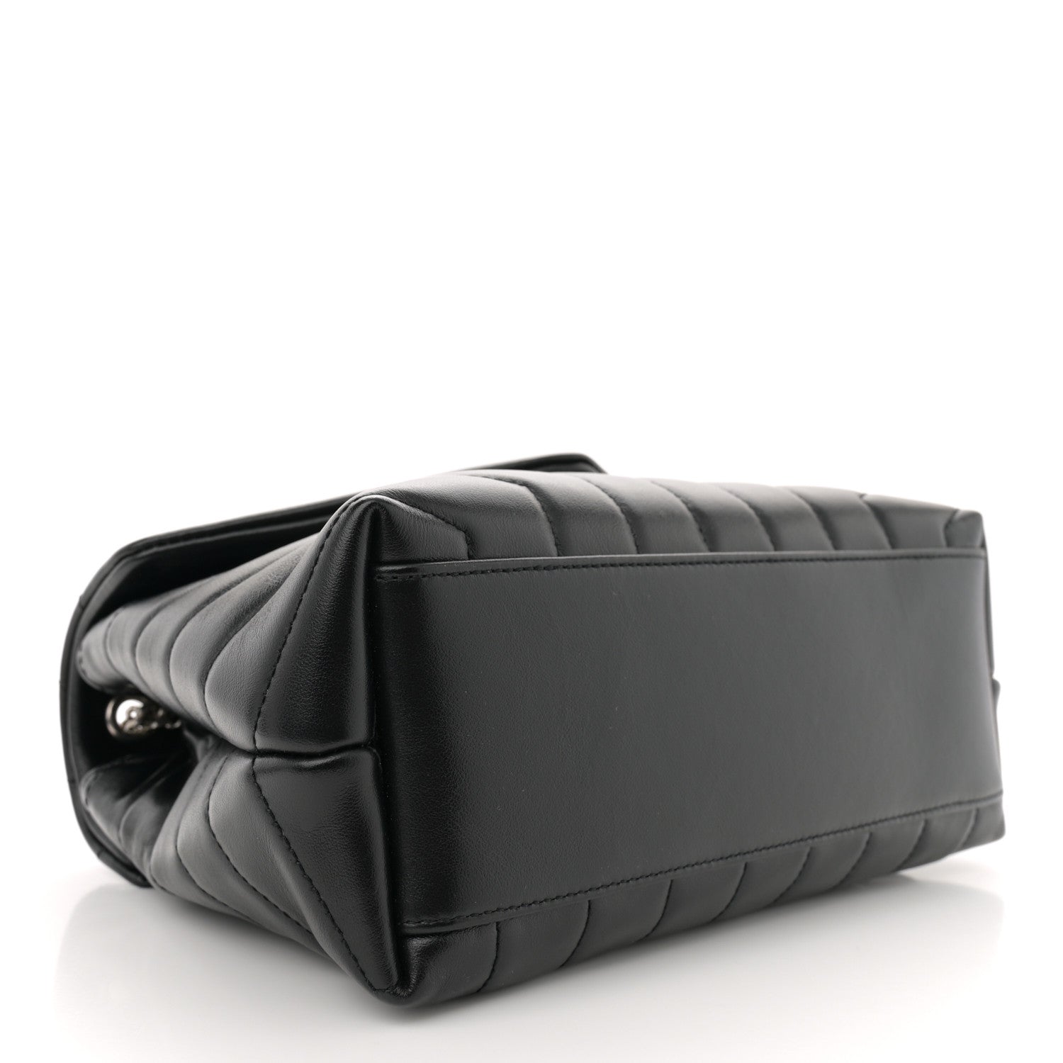 Saint Laurent Calfskin Y Quilted Monogram Small Loulou Chain Satchel Black 4 of 10