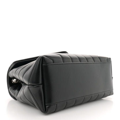 Saint Laurent Calfskin Y Quilted Monogram Small Loulou Chain Satchel Black 4 of 10