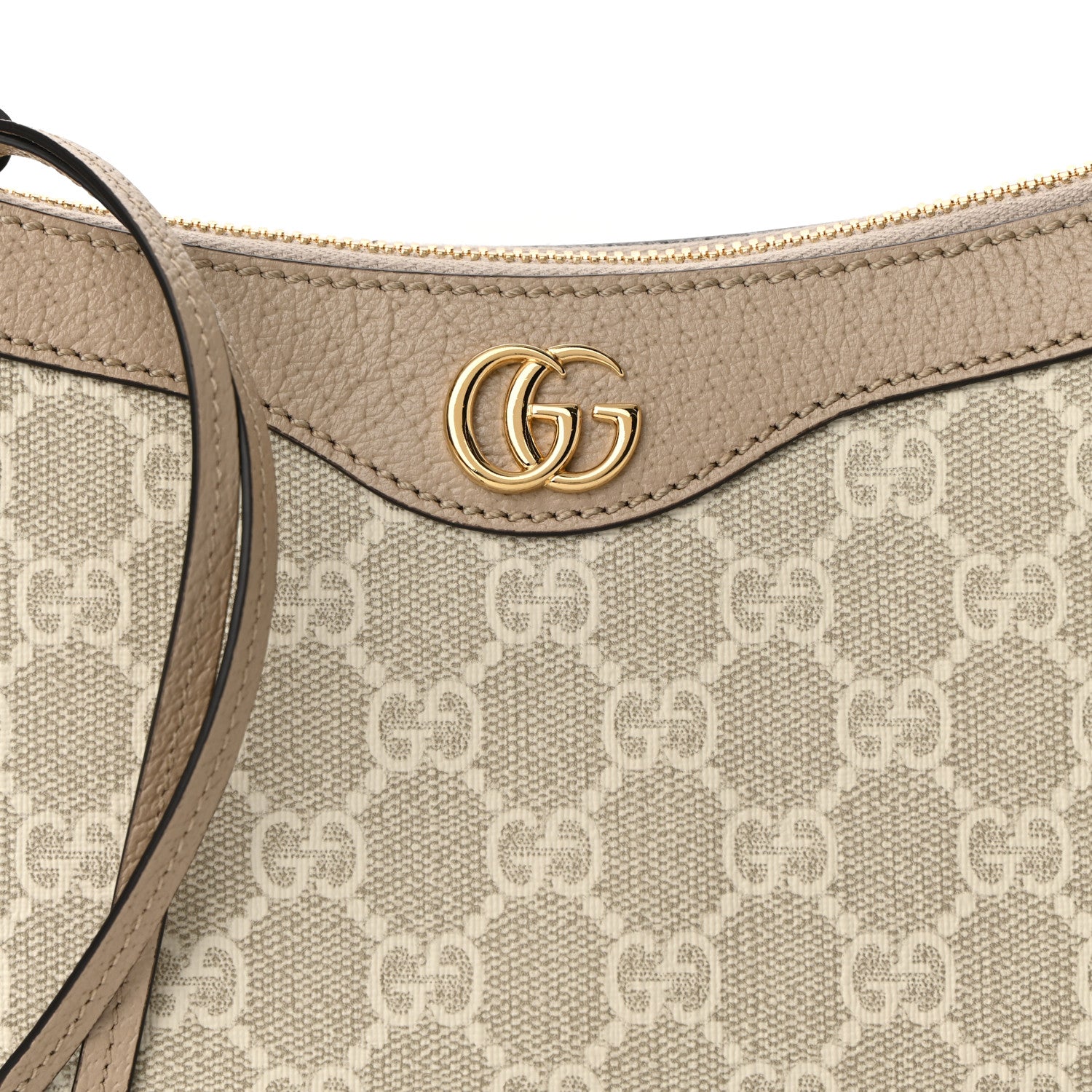 Gucci GG Supreme Monogram Textured Dollar Calfskin Small Ophidia Hobo Beige Mystic White Oatmeal 7 of 10