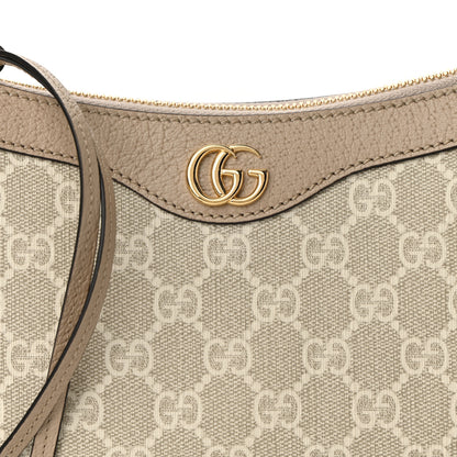 Gucci GG Supreme Monogram Textured Dollar Calfskin Small Ophidia Hobo Beige Mystic White Oatmeal 7 of 10