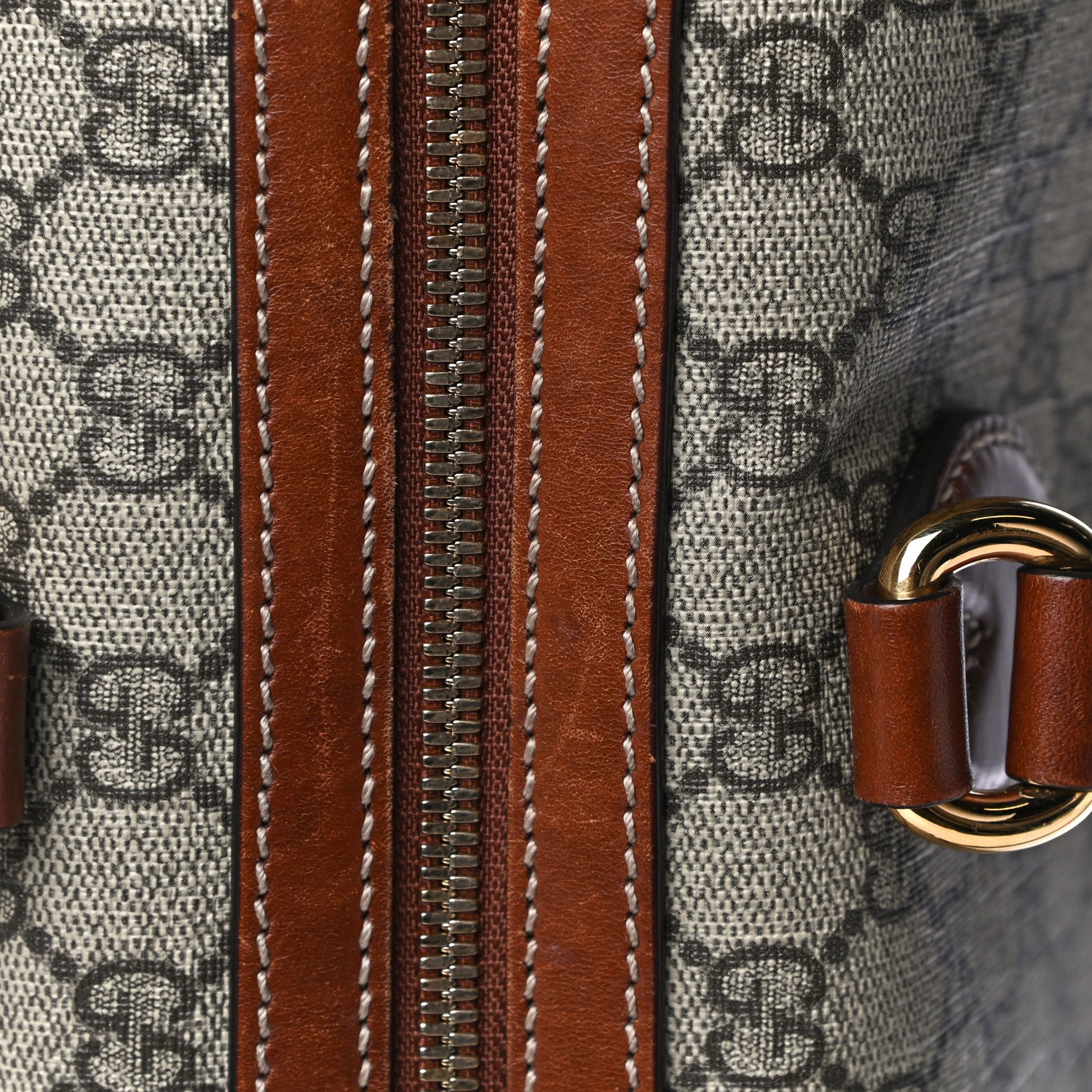 Gucci GG Supreme Monogram Medium Boston Beige Cuir 20 of 26