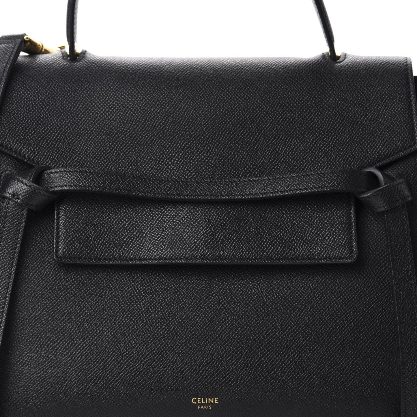 Baby Grained Calfskin Mini Belt Bag Black